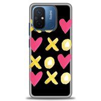 Xiaomi Redmi 12C Kılıf HD Baskılı Kılıf - XOXOXO + Tam Ekran Koruyucu