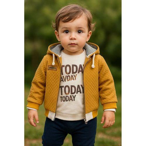 Erkek Bebek Today Baskılı Yağmurluk 3'lü Takım