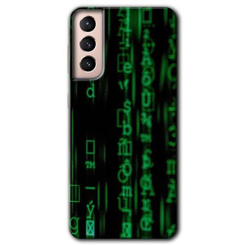 Galaxy S21 Kılıf HD Desen Baskılı Arka Kapak - Matrix