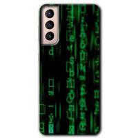 Galaxy S21 Kılıf HD Desen Baskılı Arka Kapak - Matrix