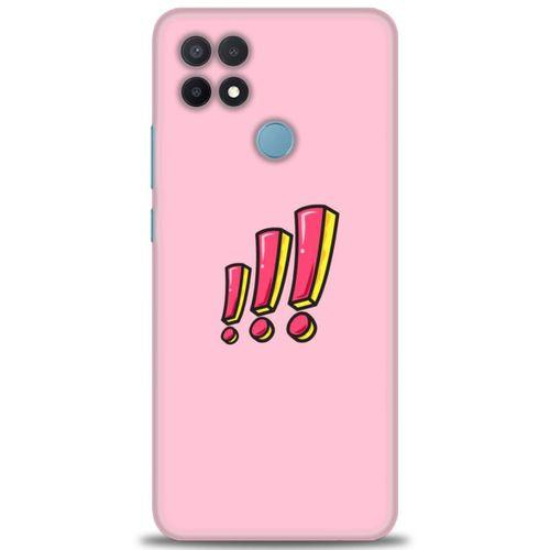 Oppo A15S Kılıf HD Baskılı Kılıf - Ünlem + Tam Ekran Koruyucu