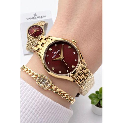 Daniel Klein 2 Yıl Garantili Çelik Kordon 30 Mt Suya Dayanıklı Kadın Kol Saati+Bileklik DKK.10150-3