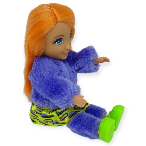 Ankiki Moda İkonu Bebek Figür 13 cm  - Turuncu Saçlı Neon Şıklık