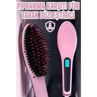 Fön Etkili Saç Düzleştirici Tarak Yıpranma Karşıtı Döner Kablo Isı Ayarlı