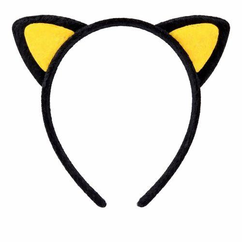 Peluş Kedi Kulak Taç Sarı Siyah – Çocuk Parti &amp; Kostüm Tacı