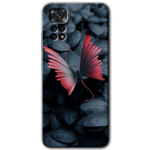 Xiaomi Redmi Note 11s 5G Global Kılıf HD Desen Baskılı Arka Kapak - Dark Butterfly