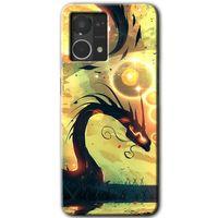 Potkal Hediye Fabrikası Oppo Reno 7 4G Kılıf HD Desen Baskılı Arka Kapak - Digital Dragon