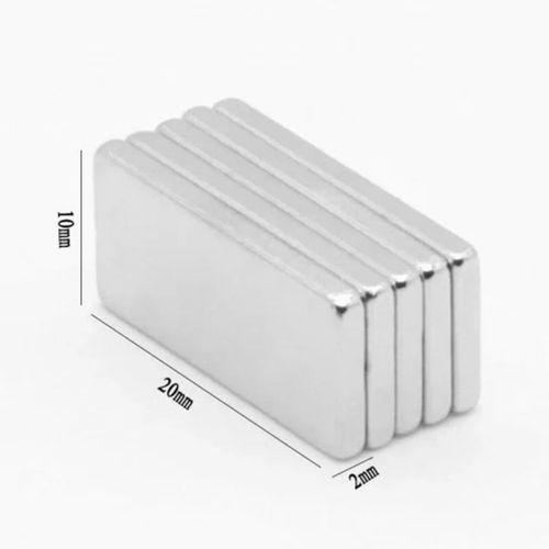 50 Adet 20x10x2 Mm Neodyum Mıknatıs Köşeli Magnet N35 Nikel Kaplama Güçlü Kaliteli Dayanıklı