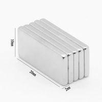 50 Adet 20x10x2 Mm Neodyum Mıknatıs Köşeli Magnet N35 Nikel Kaplama Güçlü Kaliteli Dayanıklı