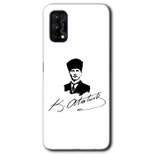 Realme 7 Pro Kılıf HD Desen Baskılı Arka Kapak - Kemal Atatürk İmza