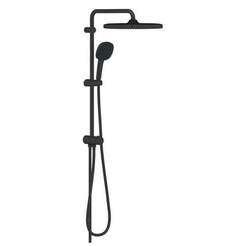 Grohe Tempesta System 250 Cube Kare Duş Başlıklı Duvara Monte Duş Sistemi Mat Siyah 269772431