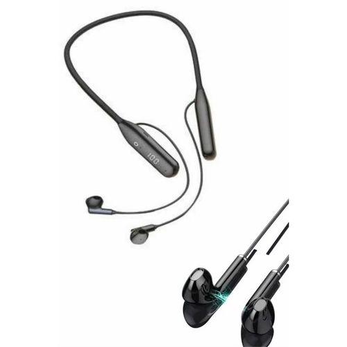 Boyun Bantlı Kablolu Yüksek Ses Kaliteli Bluetooth Kulaklık Uzun Pil Ömrü