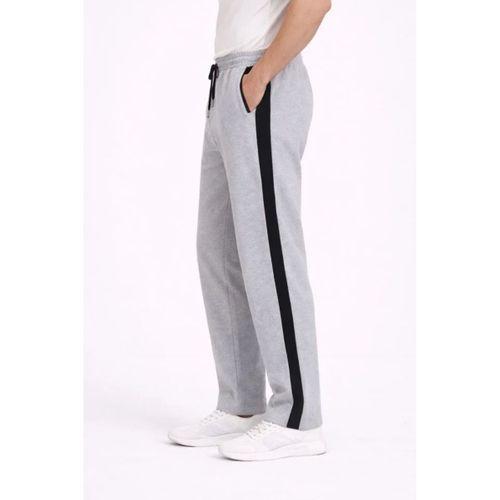 Erkek Yandan Şeritli Boru Paça Eşofman Altı 3 Iplik Pamuklu Eşofman - Gri