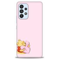 Samsung Galaxy A53 5G Kılıf HD Baskılı Kılıf - Winnie the Pooh Kalpli + Tam Ekran Koruyucu
