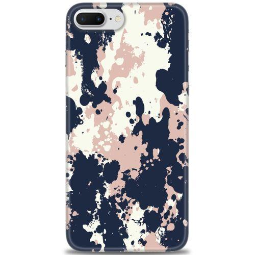iPhone 8 Plus Kılıf HD Baskılı Kılıf - Lacivert + Tam Ekran Koruyucu