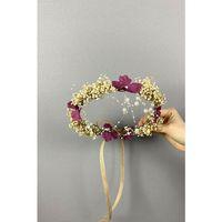 Ortancalı Kuru Çiçekli İncili Dış Çekim Gelin Saç Aksesuarı