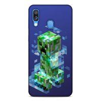 Lopard Samsung Galaxy A40 Uyumlu Kılıf PiXel (37) Silicone Cover Creeper MC