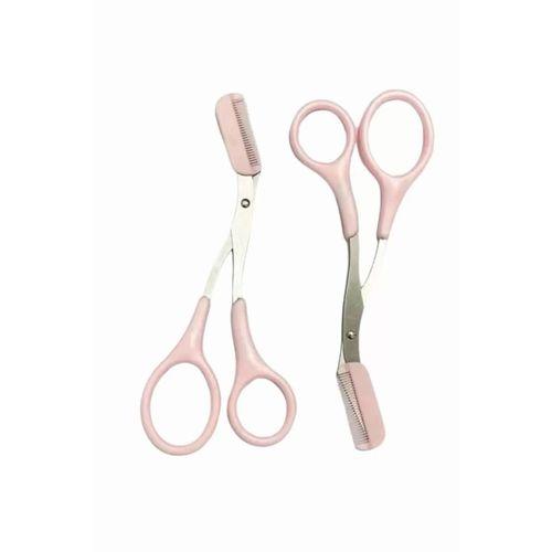 Kavisli Kaş Düzeltici Seti Kaş Makası Ve Kaş Usturası Paslanmaz Çelik Bıçaklı