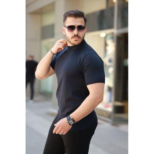 Erkek Yarım Balıkçı Yaka Kısa Kollu Tişört