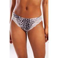 Golshan Goldy Mini Slip, Kadın Dantelli Gri Leopar Külot