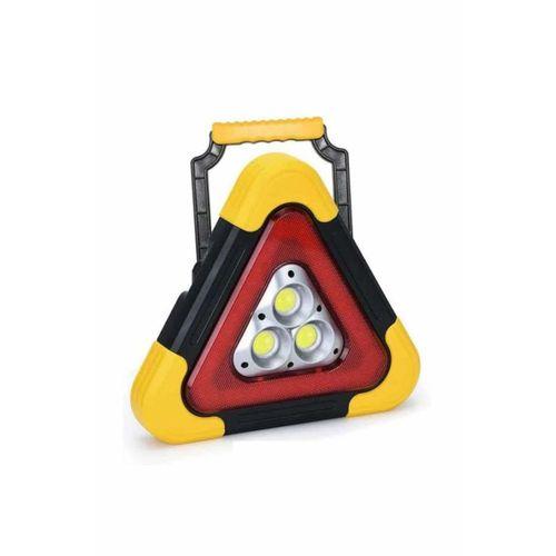 Reflektör Güneş Panelli Solarlı Şarjlı Üçgen Işıklı Trafik Reflektör Fener