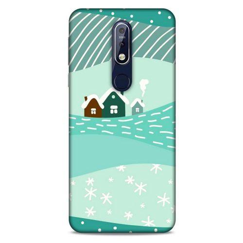 Nokia 7.1 Kılıf Snowix (16) Kalın Kılıf Su Yeşili