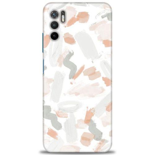 Xiaomi Poco M3 Pro Kılıf HD Baskılı Kılıf - Fırça Darbeleri + Tam Ekran Koruyucu