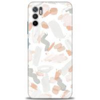 Xiaomi Poco M3 Pro Kılıf HD Baskılı Kılıf - Fırça Darbeleri + Tam Ekran Koruyucu