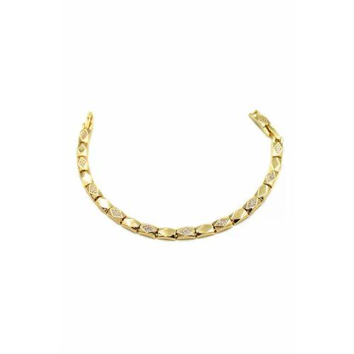 Taşlı VİP Bileklik - Altın