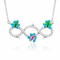 Gümüş Çiçekli Sonsuzluk Bayan Kolye