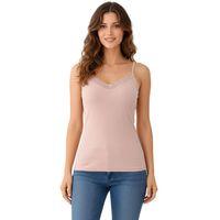 Kadın İp Askılı Renkli Kaşkorse V  Güpürlü Atlet BGL-ST05186