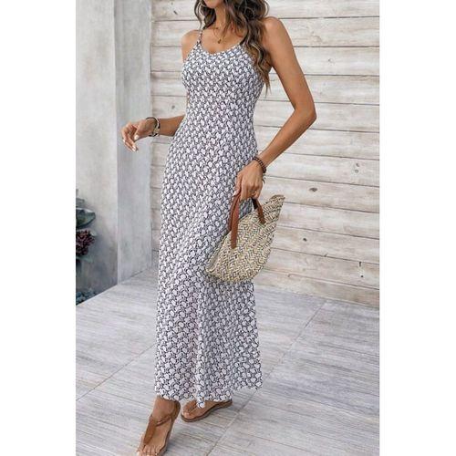 Kadın Ip Askılı V Yakalı Yırtmaçlı Uzun Süprem Elbise