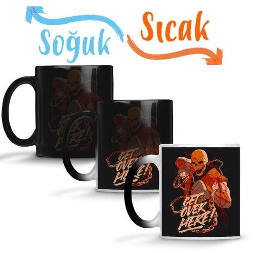 Scorpion Get Over Here Sihirli Kupa Bardak Porselen