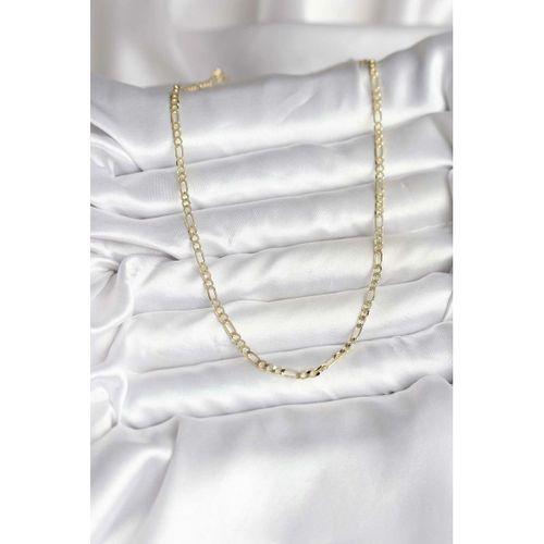 14K Gold Renk Kaplama Kuşgözü Zincir Model Pirinç CM Kadın Kolye