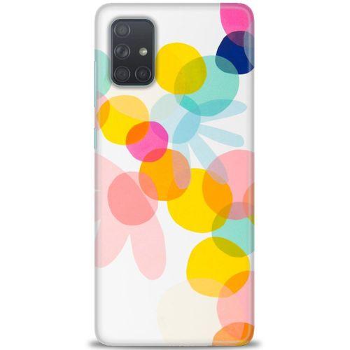 Samsung Galaxy A51 Kılıf HD Baskılı Kılıf - Color Flowers + Tam Ekran Koruyucu