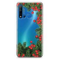 Huawei Nova 5i Kılıf Göknar Ağacı Arka Kapak Koruma Desenli Full Koruyucu