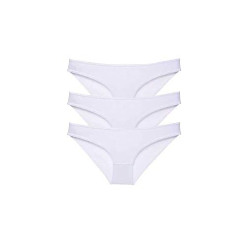 3 Adet Süper Eko Set Likralı Kadın Slip Külot Beyaz
