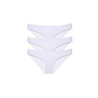 3 Adet Süper Eko Set Likralı Kadın Slip Külot Beyaz