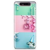 Samsung Galaxy A80 Kılıf Duvar Süsleri Arka Kapak Koruma Desenli Full Koruyucu