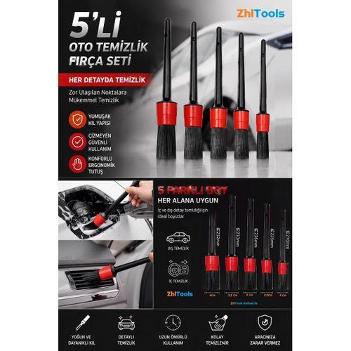 Zhltools Araba Otomobil Detaylı Temizlik 5li Fırça Seti