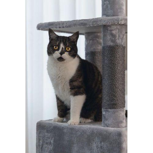 Beeztees Kedi Köşe Tırmalama ve Oyun Evi, Gri, 40x40x135cm