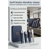 Profesyonel 4'ü 1 Arada Manikür Seti, Sıçratmaz Tırnak Makası ve Nano Törpülü Seyahat Kiti 723208
