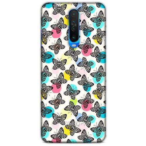 Xiaomi Poco X2 Kılıf Kelebek Etkisi (36) Glitter Kılıf Sarı Pembe