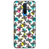 Xiaomi Poco X2 Kılıf Kelebek Etkisi (36) Glitter Kılıf Sarı Pembe