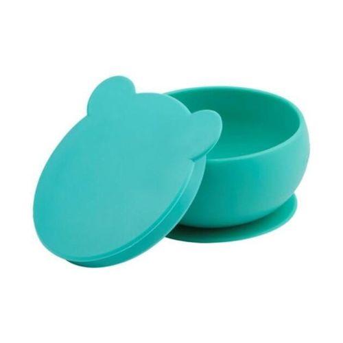 OiOi OiOi Silikon Kapaklı Kase Aqua Green