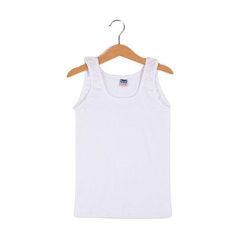 Kız Çocuk Çocuk Ribana Mat Biyeli Geniş Askılı 3 Lü Atlet Berrak-2519