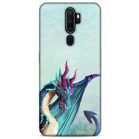 Oppo A5 2020 Kılıf Dragons (19) Kılıfları Mavi Ejderha