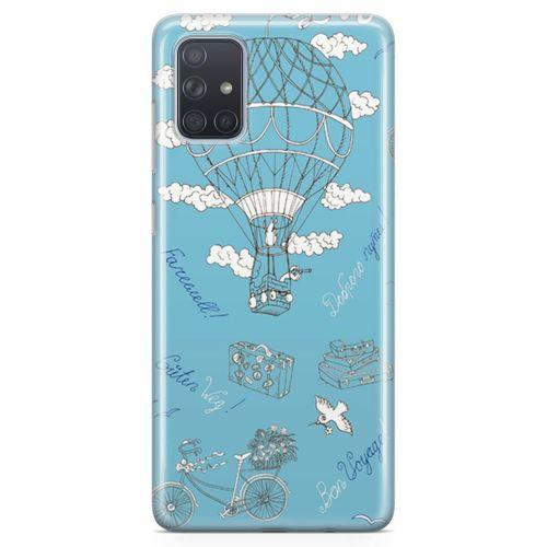 Samsung Galaxy A71 Kılıf Vintage Seyahat Arka Kapak Koruma Desenli Full Koruyucu