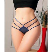 Büyük Beden Fantezi İp Detaylı Lacivert Tanga String