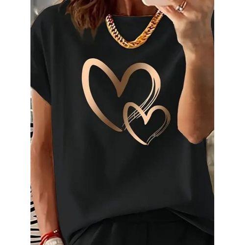 Kadın Kısa Kollu Bisiklet Yaka Viskon Iki Iplik Bluz Ve Short Ikili Takım